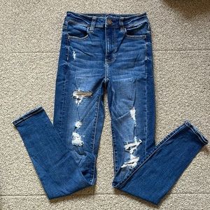 American Eagle Outfitters super high rise jegging.